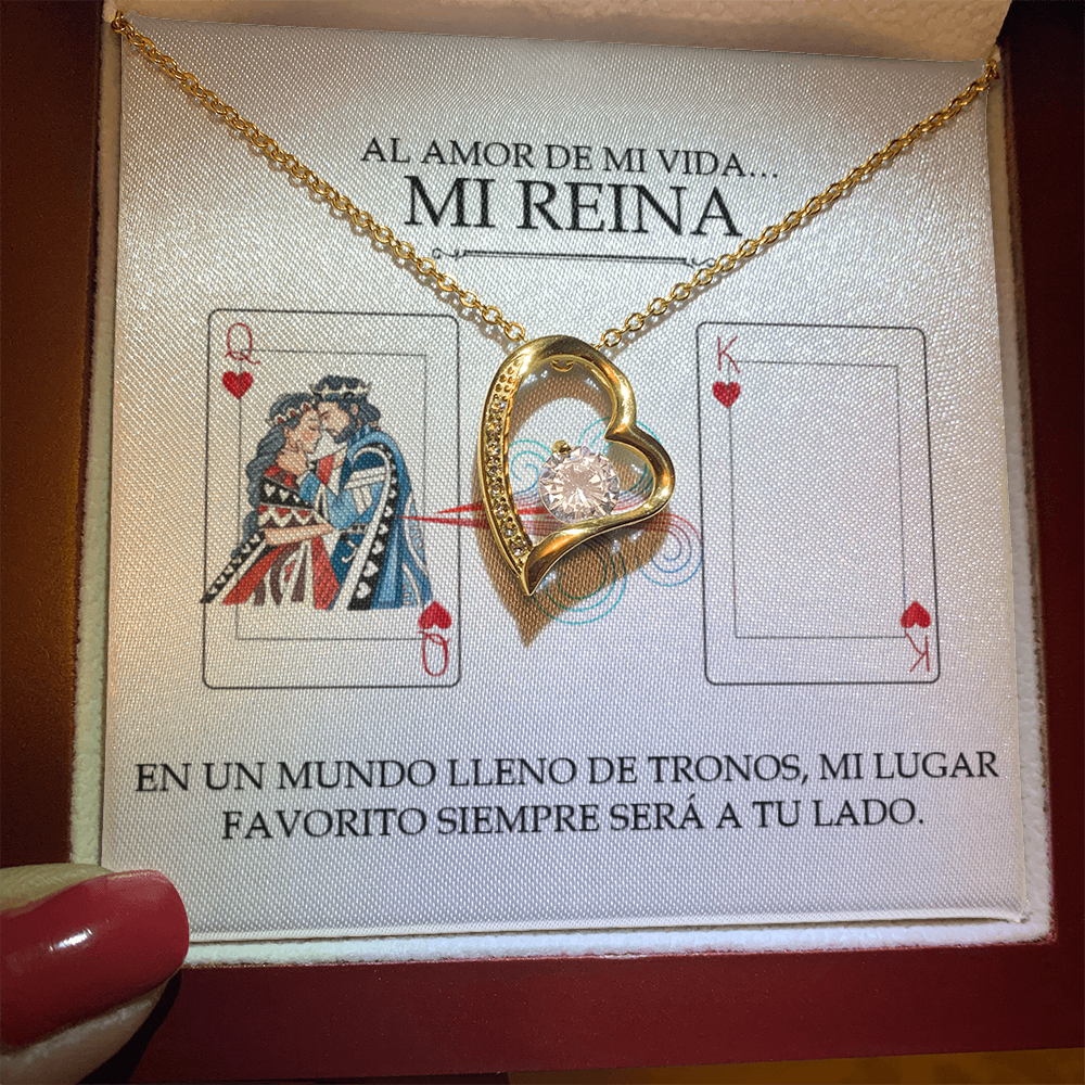 Collar Forever Love: Edición Especial "Mi Única Reina" (Acabado en Oro de 14q-18q)