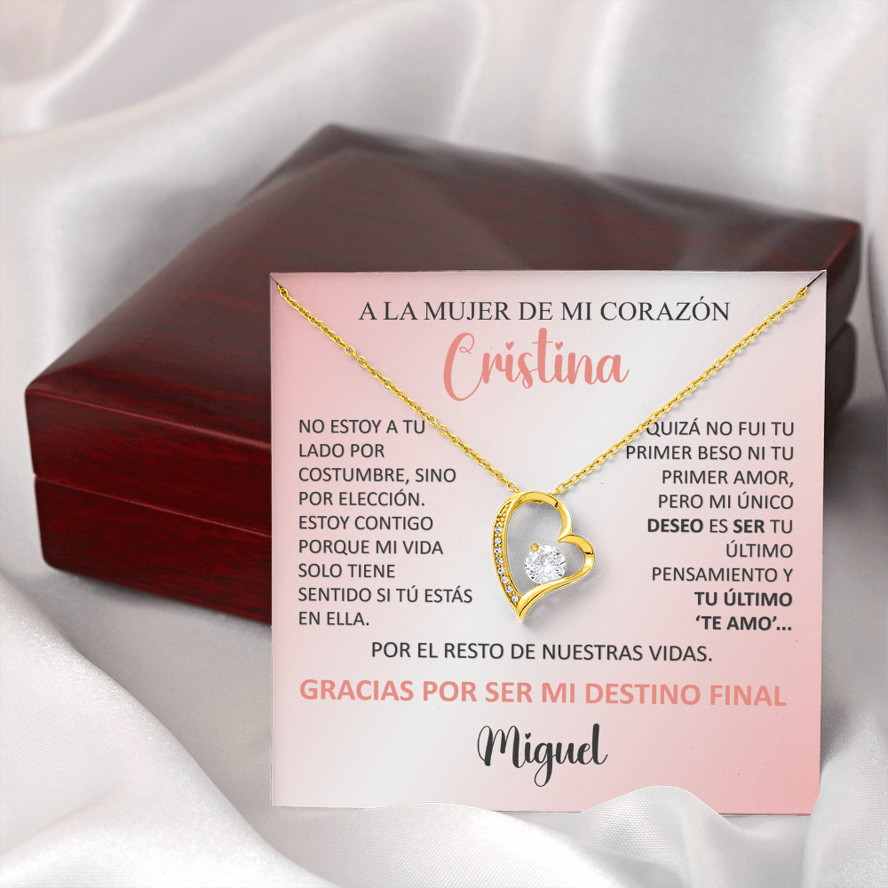 Collar Forever Love: Edición "Tu Último Todo" (Acabado en Oro de 14q-18q)