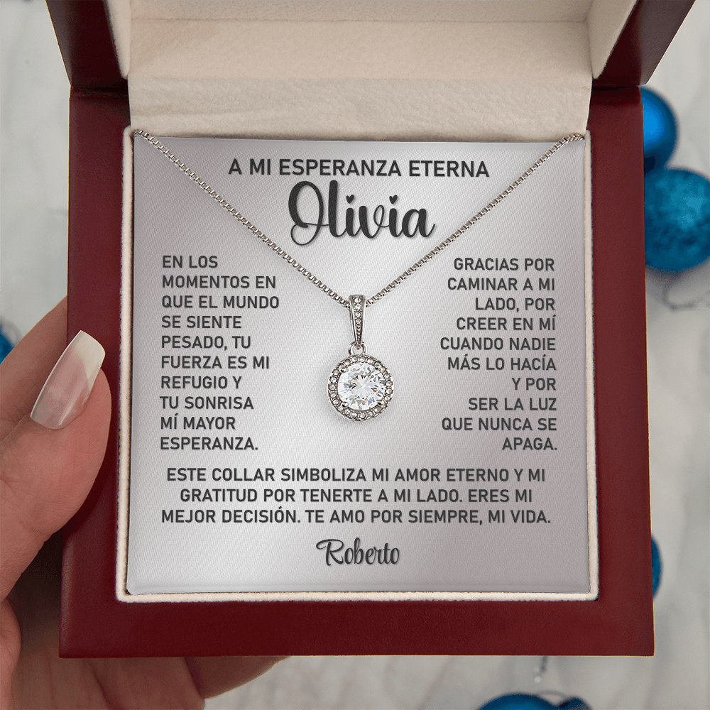 Collar MIKORA Eternal Hope Edición: "Refugio de Amor" – Regalo de Gratitud para Mujer Amor de mi Vida | Oro de 14K y Circonita