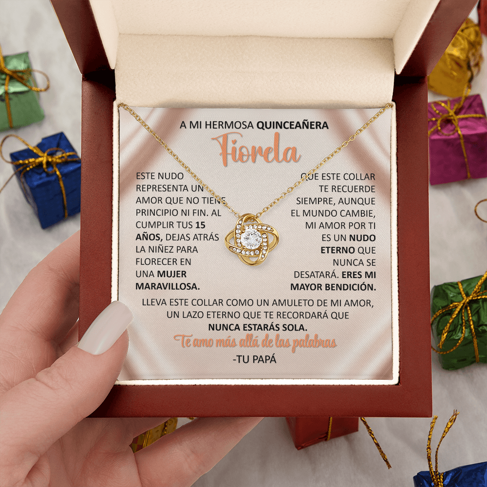 Collar Love Knot: "Nunca Estarás Sola" - El Detalle que Ella Guardará por Siempre (Acabado Oro 14q-18q)