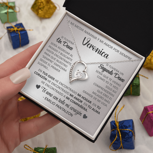 Collar Forever Love: Edición "Si tuviera un deseo" (Acabado en Oro de 14Q-18Q)