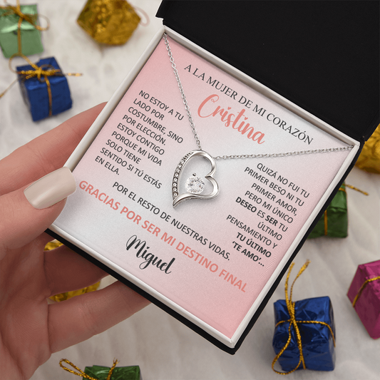 Collar Forever Love: Edición "Tu Último Todo" (Acabado en Oro de 14q-18q)