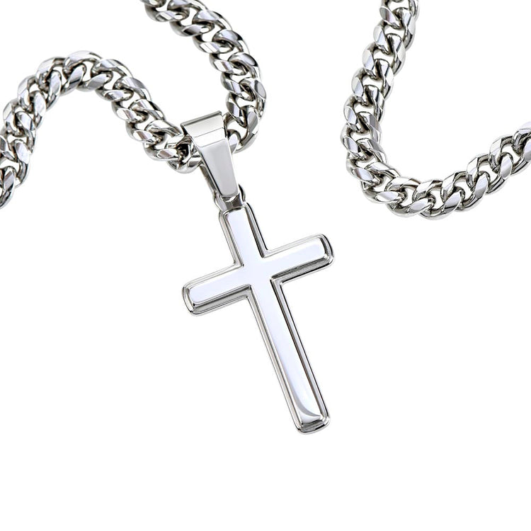 Colección Cruz Artesanal Con Cadena Cubana