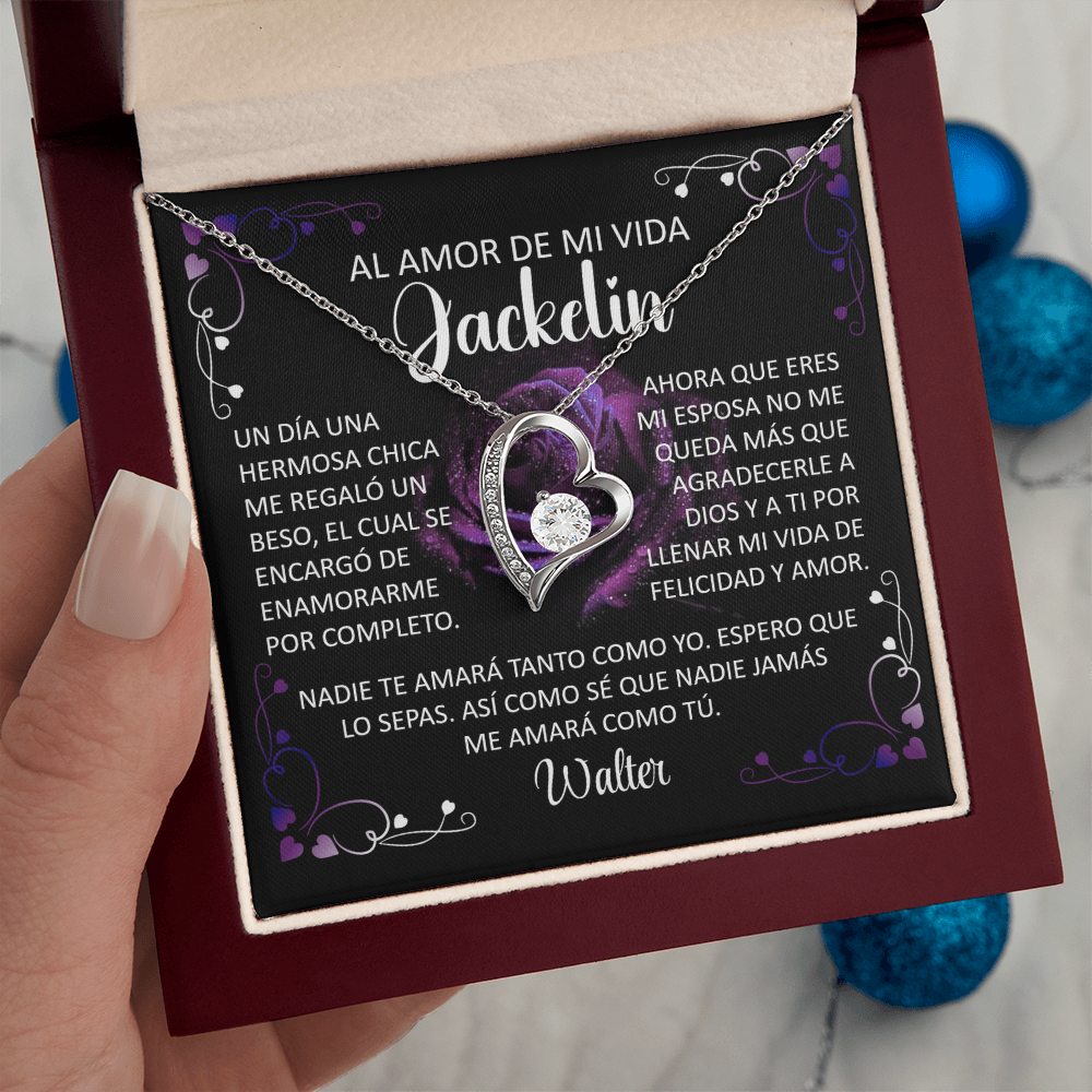 Collar Forever Love: "Nadie Te Amará Tanto Como Yo" (Acabado En Oro De 14Q - 18Q)