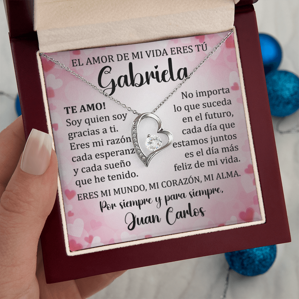 Collar Forever Love: Regalo para Mujer El Amor de Mi Vida (Acabado Oro 14k - 18k)