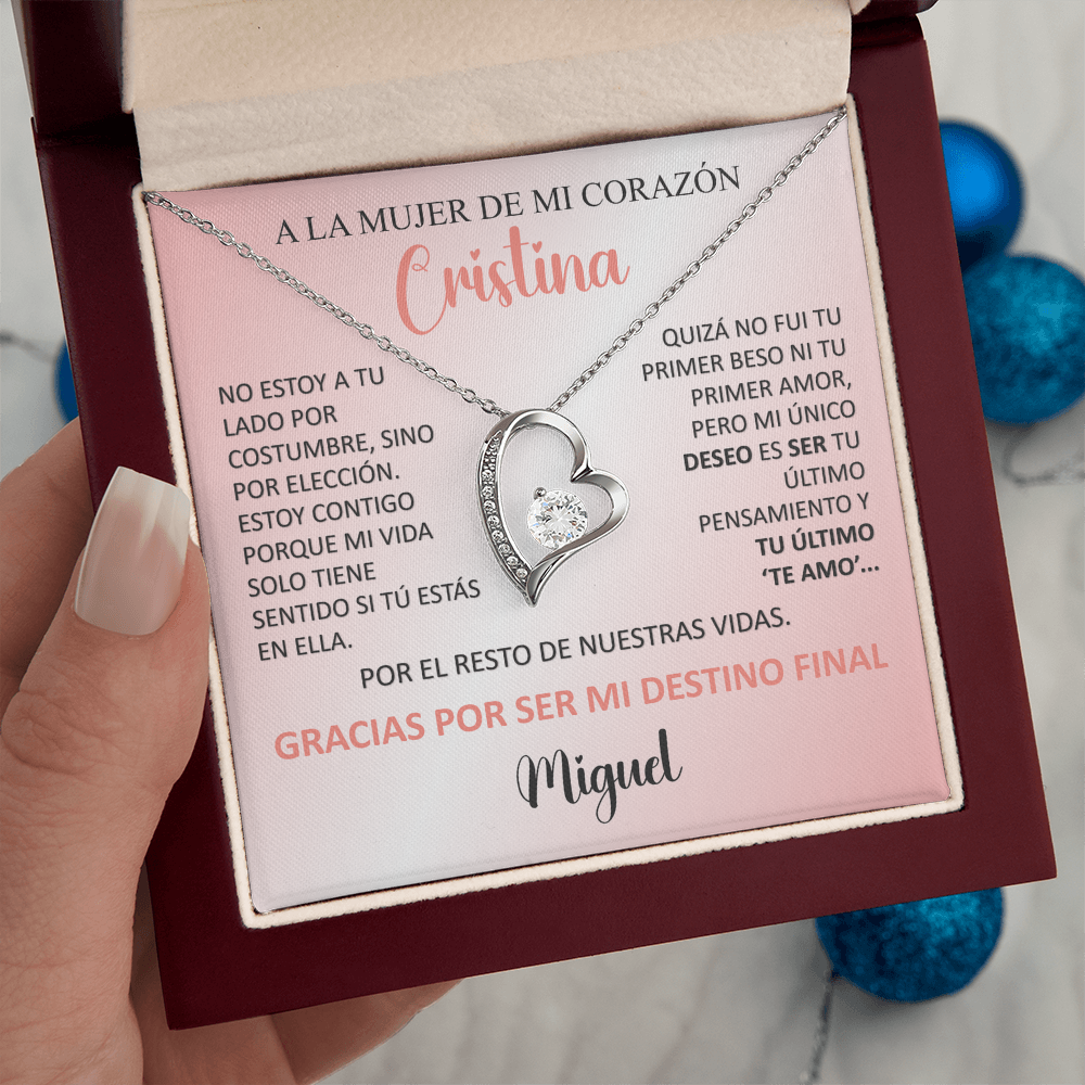 Collar Forever Love: Edición "Tu Último Todo" (Acabado en Oro de 14q-18q)