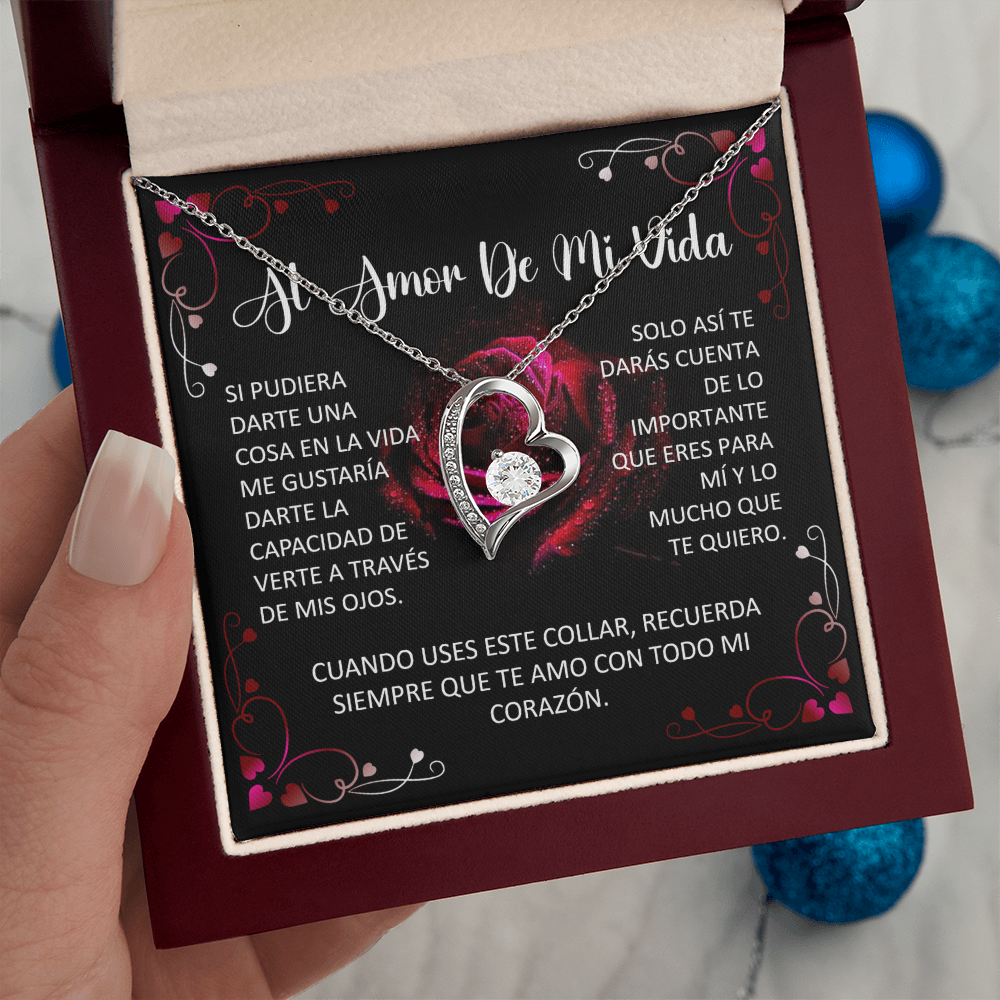 Collar Forever Love: Al Amor De Mi Vida "Recuerda Siempre Que Te Amo" ( Acabado Oro 14Q - 18Q)