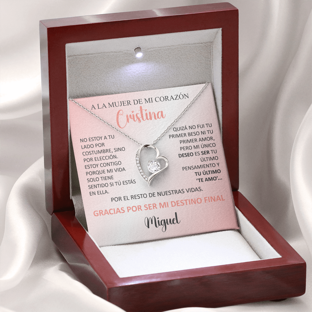 Collar Forever Love: Edición "Tu Último Todo" (Acabado en Oro de 14q-18q)