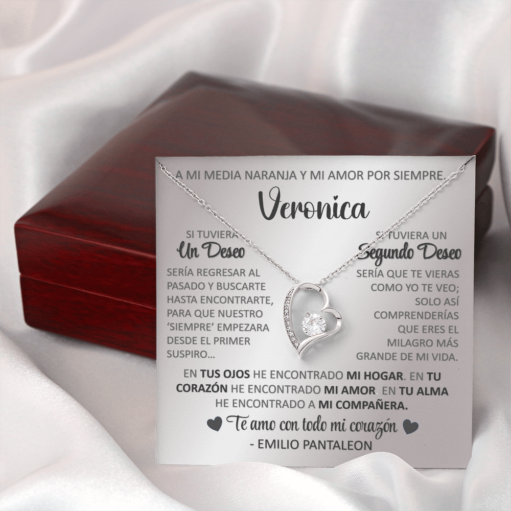 Collar Forever Love: Edición "Si tuviera un deseo" (Acabado en Oro de 14Q-18Q)