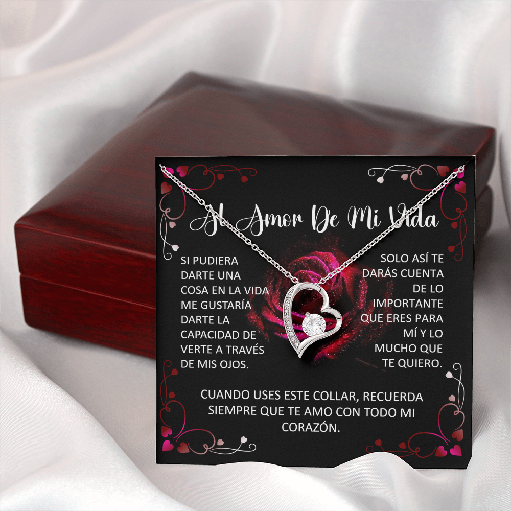 Collar Forever Love: Al Amor De Mi Vida "Recuerda Siempre Que Te Amo" ( Acabado Oro 14Q - 18Q)