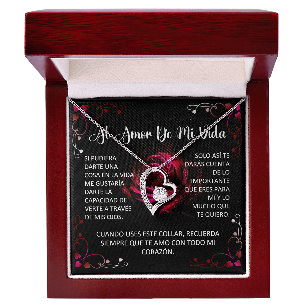 Collar Forever Love: Al Amor De Mi Vida "Recuerda Siempre Que Te Amo" ( Acabado Oro 14Q - 18Q)
