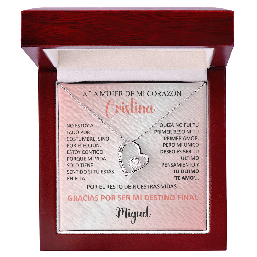 Collar Forever Love: Edición "Tu Último Todo" (Acabado en Oro de 14q-18q)