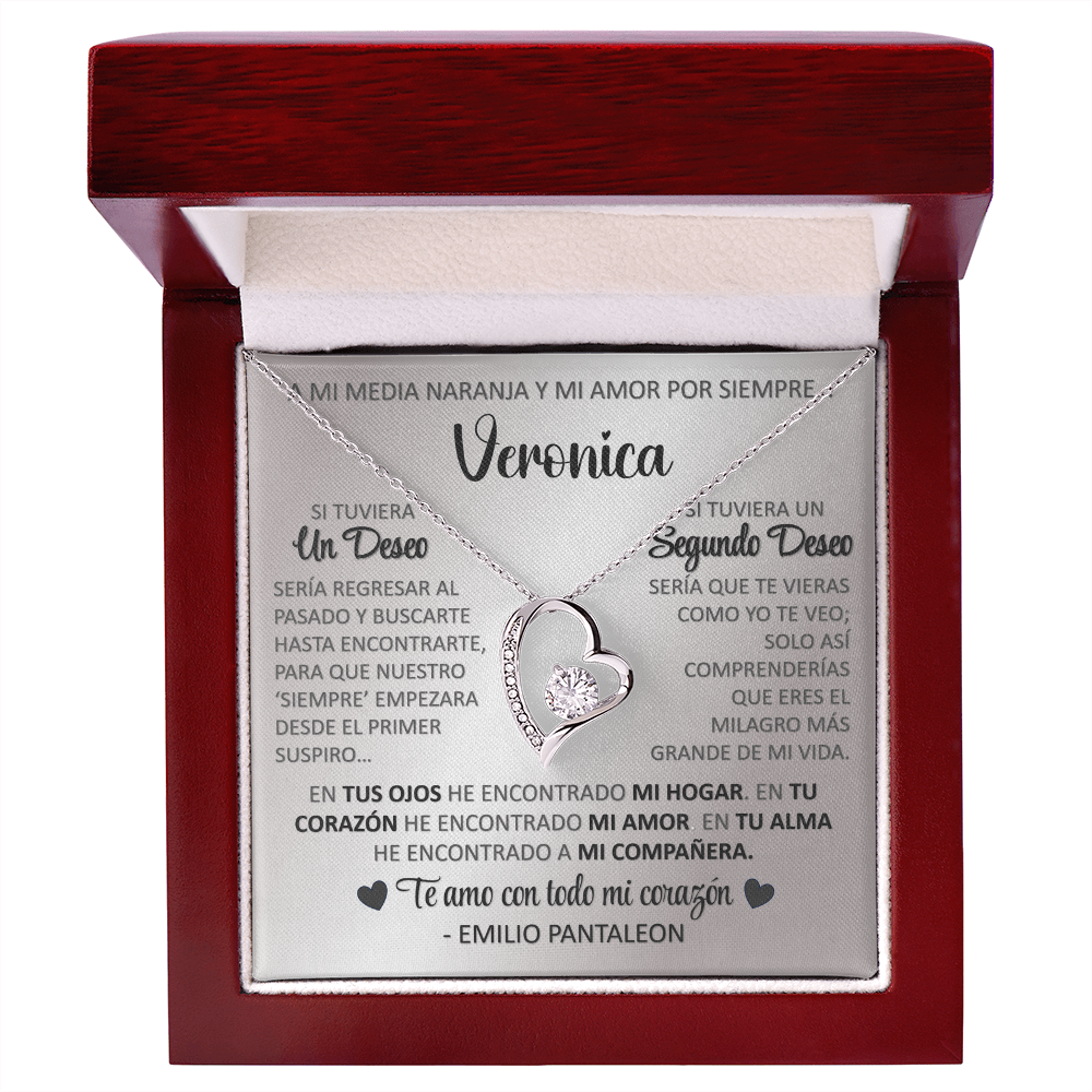 Collar Forever Love: Edición "Si tuviera un deseo" (Acabado en Oro de 14Q-18Q)