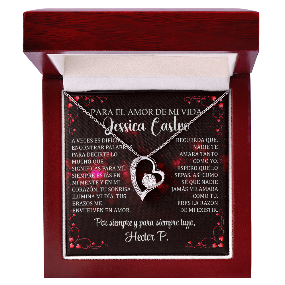 Collar Forever Love: "Eres la razón de mi existir" (Acabado Oro 14k-18k)