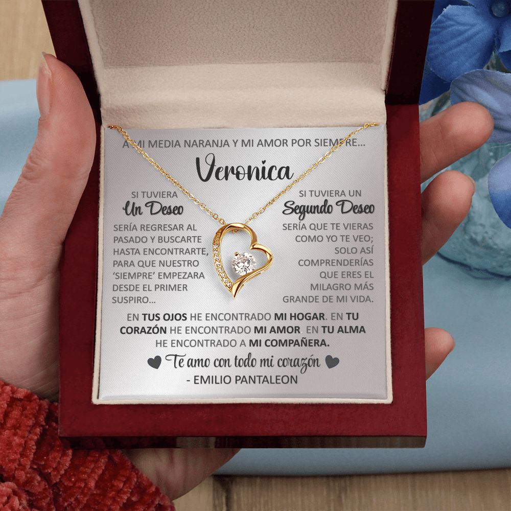 Collar Forever Love: Edición "Si tuviera un deseo" (Acabado en Oro de 14Q-18Q)