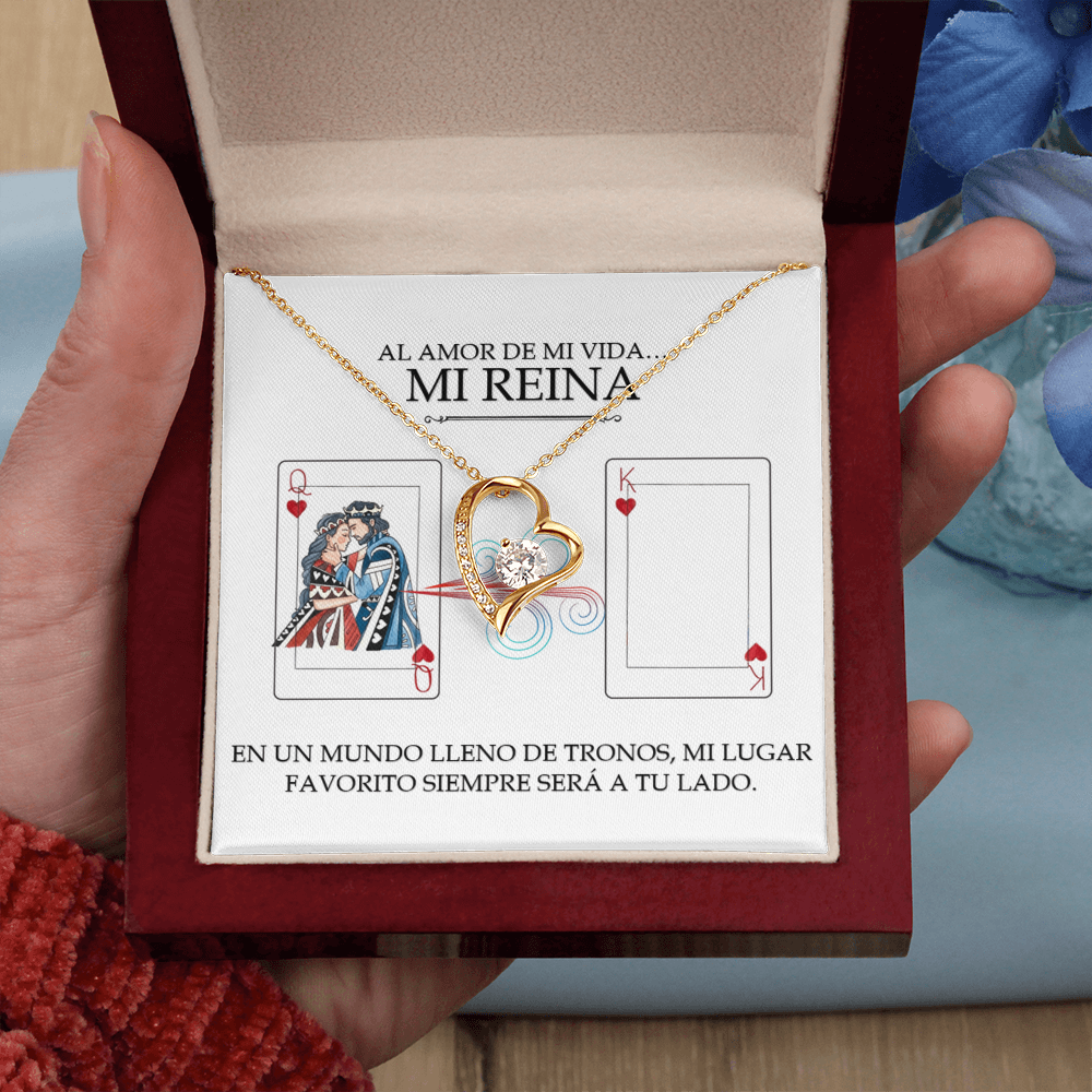 Collar Forever Love: Edición Especial "Mi Única Reina" (Acabado en Oro de 14q-18q)