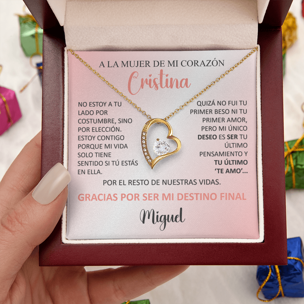 Collar Forever Love: Edición "Tu Último Todo" (Acabado en Oro de 14q-18q)