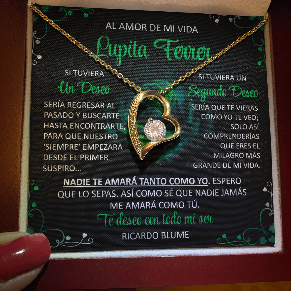 Collar Mikora Forever Love: Edición "Te deseo con todo mi ser" (Acabado En Oro De 14Q -18Q)