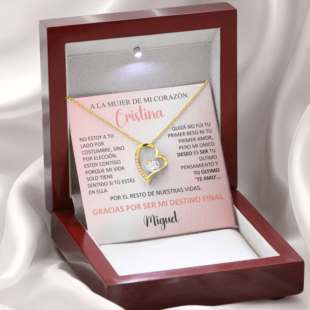 Collar Forever Love: Edición "Tu Último Todo" (Acabado en Oro de 14q-18q)