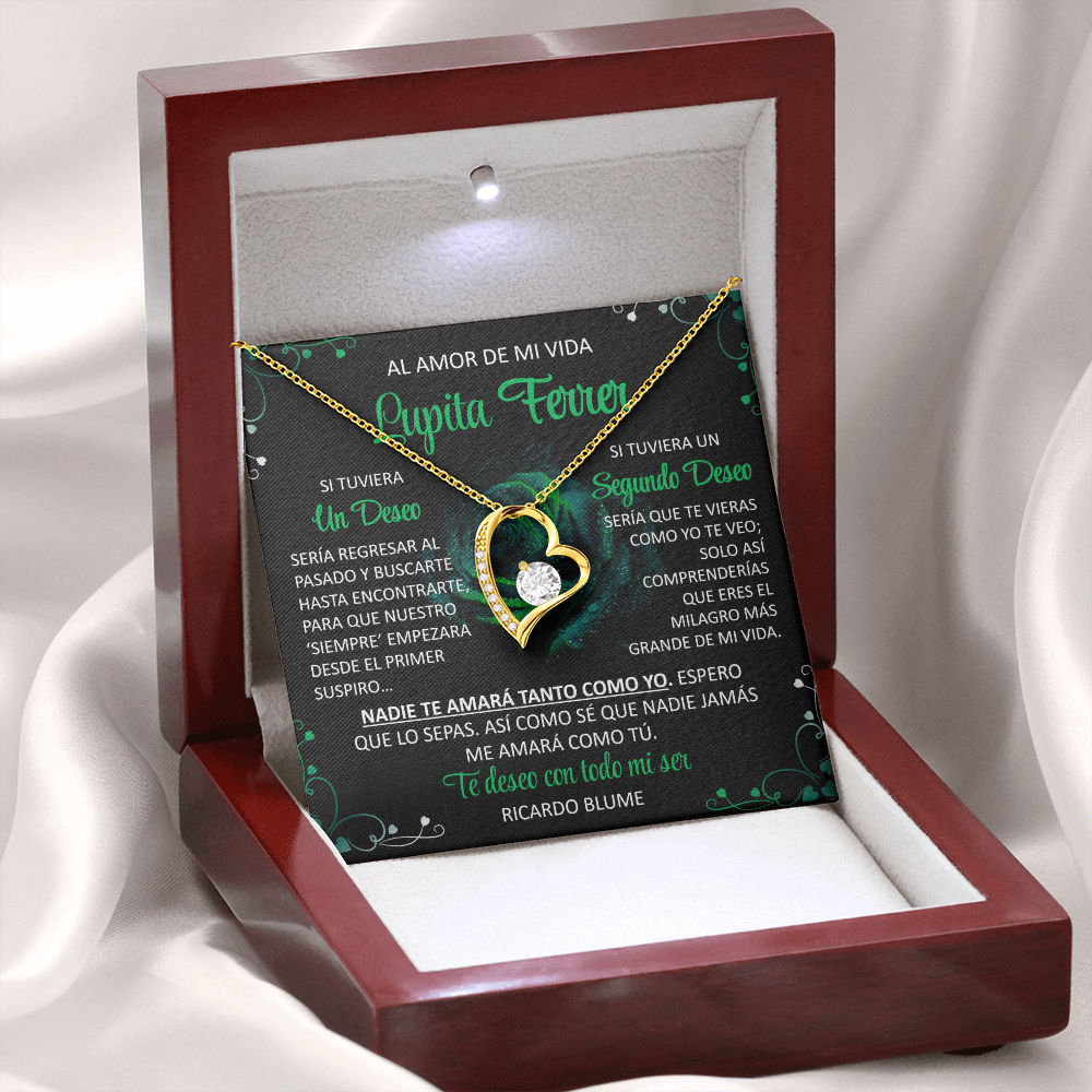 Collar Mikora Forever Love: Edición "Te deseo con todo mi ser" (Acabado En Oro De 14Q -18Q)