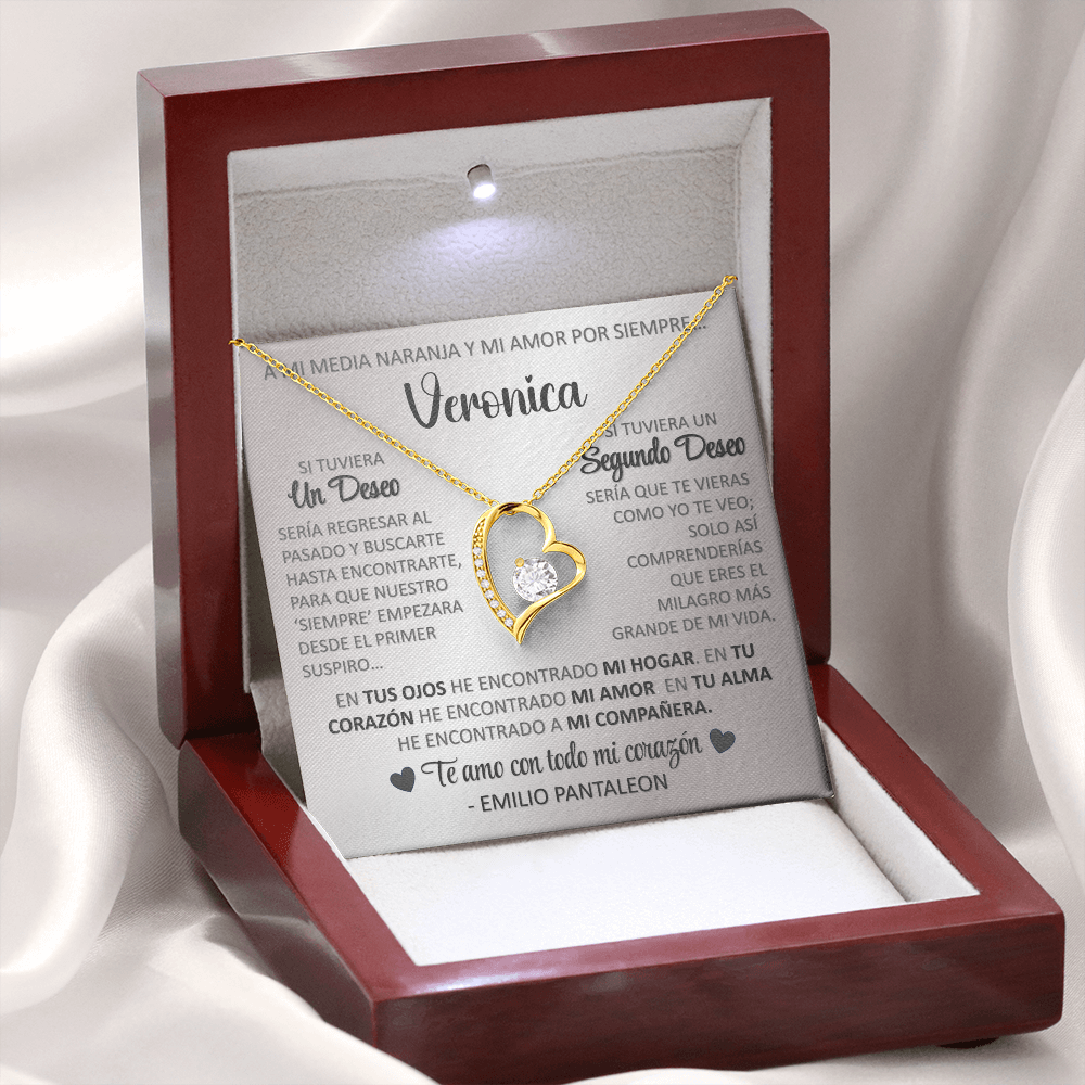 Collar Forever Love: Edición "Si tuviera un deseo" (Acabado en Oro de 14Q-18Q)