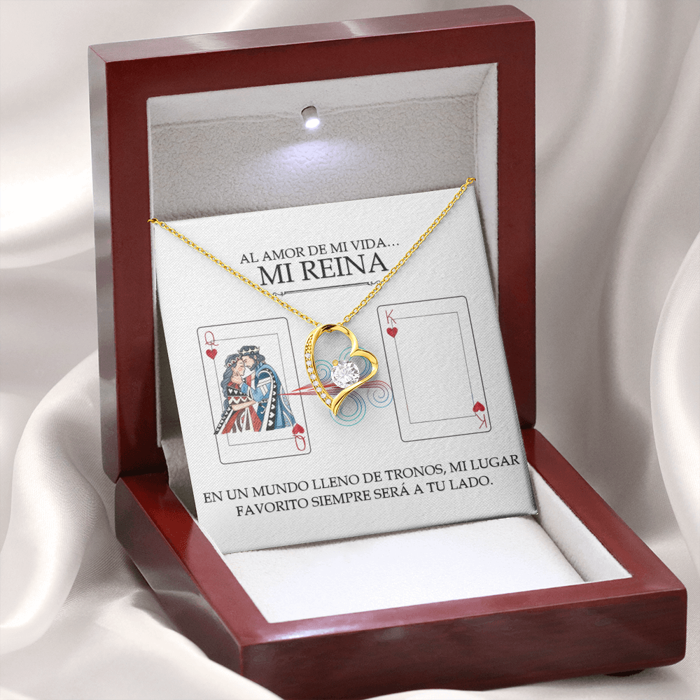 Collar Forever Love: Edición Especial "Mi Única Reina" (Acabado en Oro de 14q-18q)