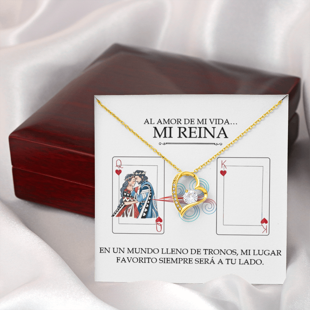 Collar Forever Love: Edición Especial "Mi Única Reina" (Acabado en Oro de 14q-18q)