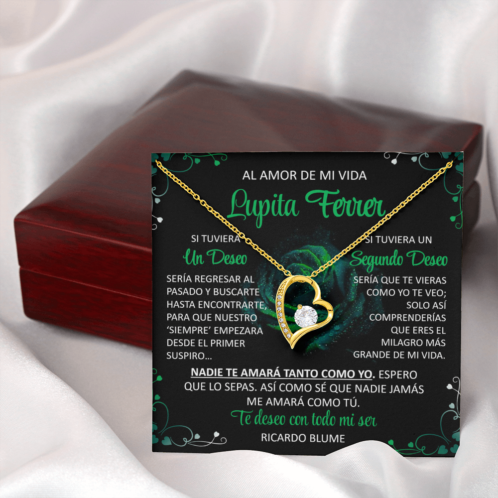 Collar Mikora Forever Love: Edición "Te deseo con todo mi ser" (Acabado En Oro De 14Q -18Q)