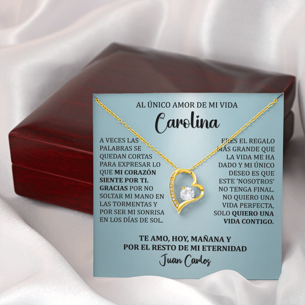Collar Forever Love: Edición "Mi Destino Eres Tú" (Acabado en Oro de 14q-18q)