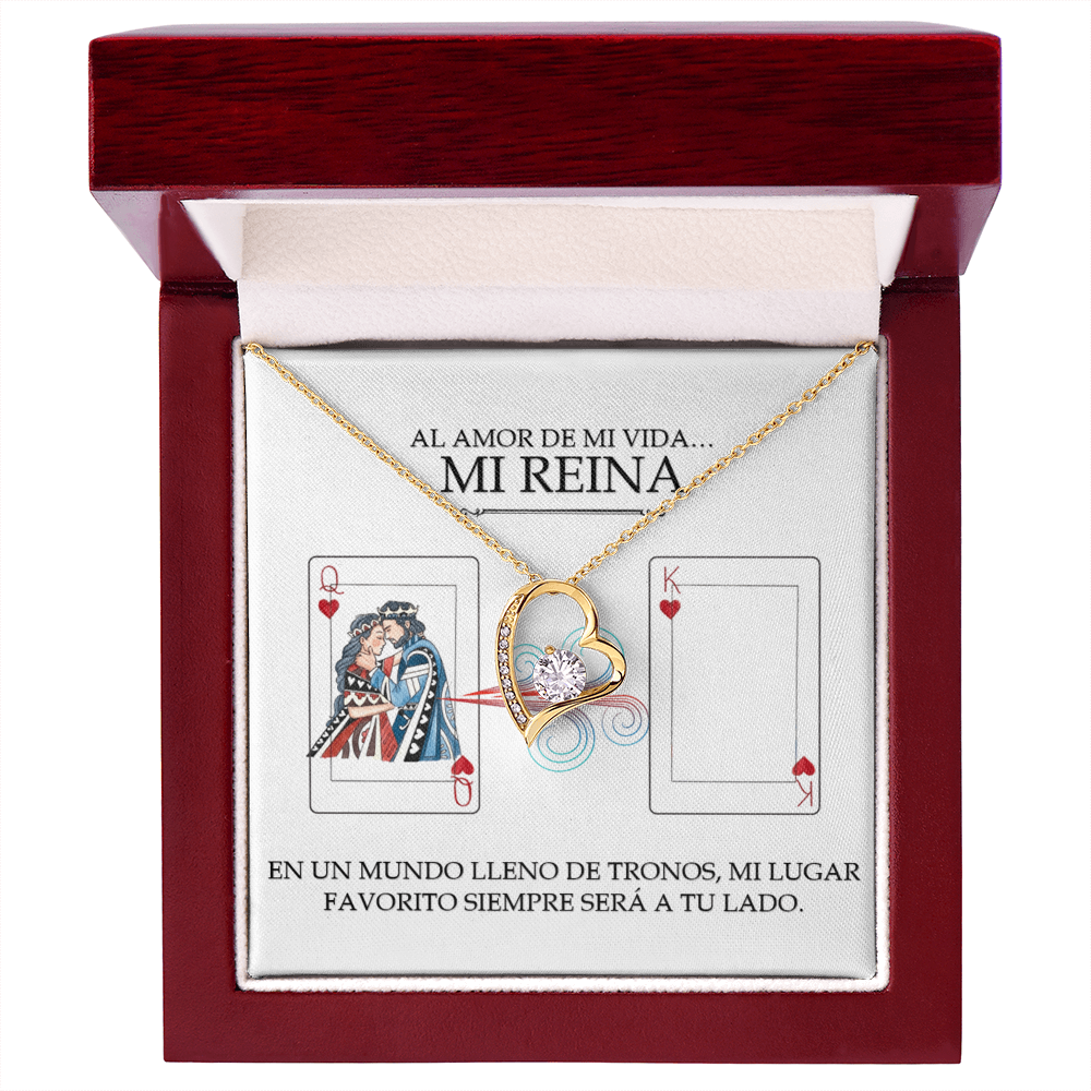 Collar Forever Love: Edición Especial "Mi Única Reina" (Acabado en Oro de 14q-18q)