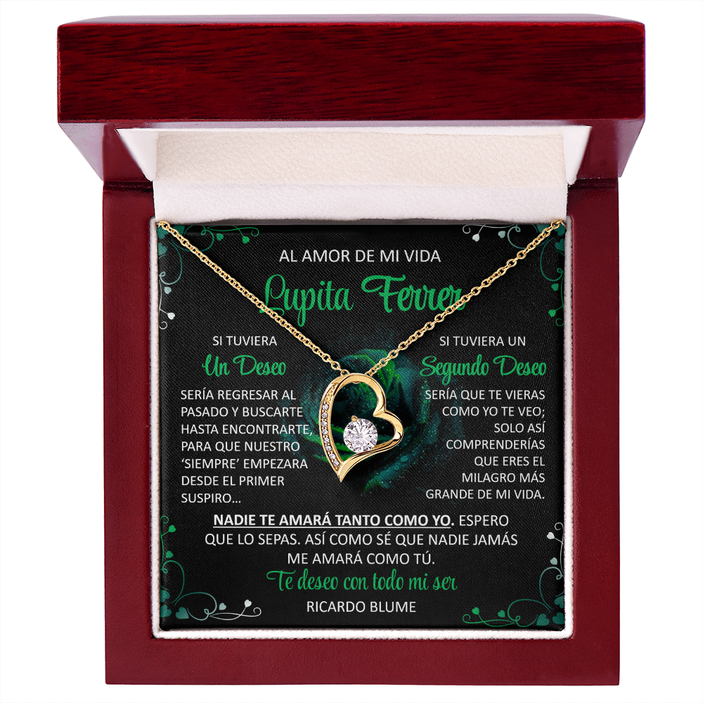 Collar Mikora Forever Love: Edición "Te deseo con todo mi ser" (Acabado En Oro De 14Q -18Q)