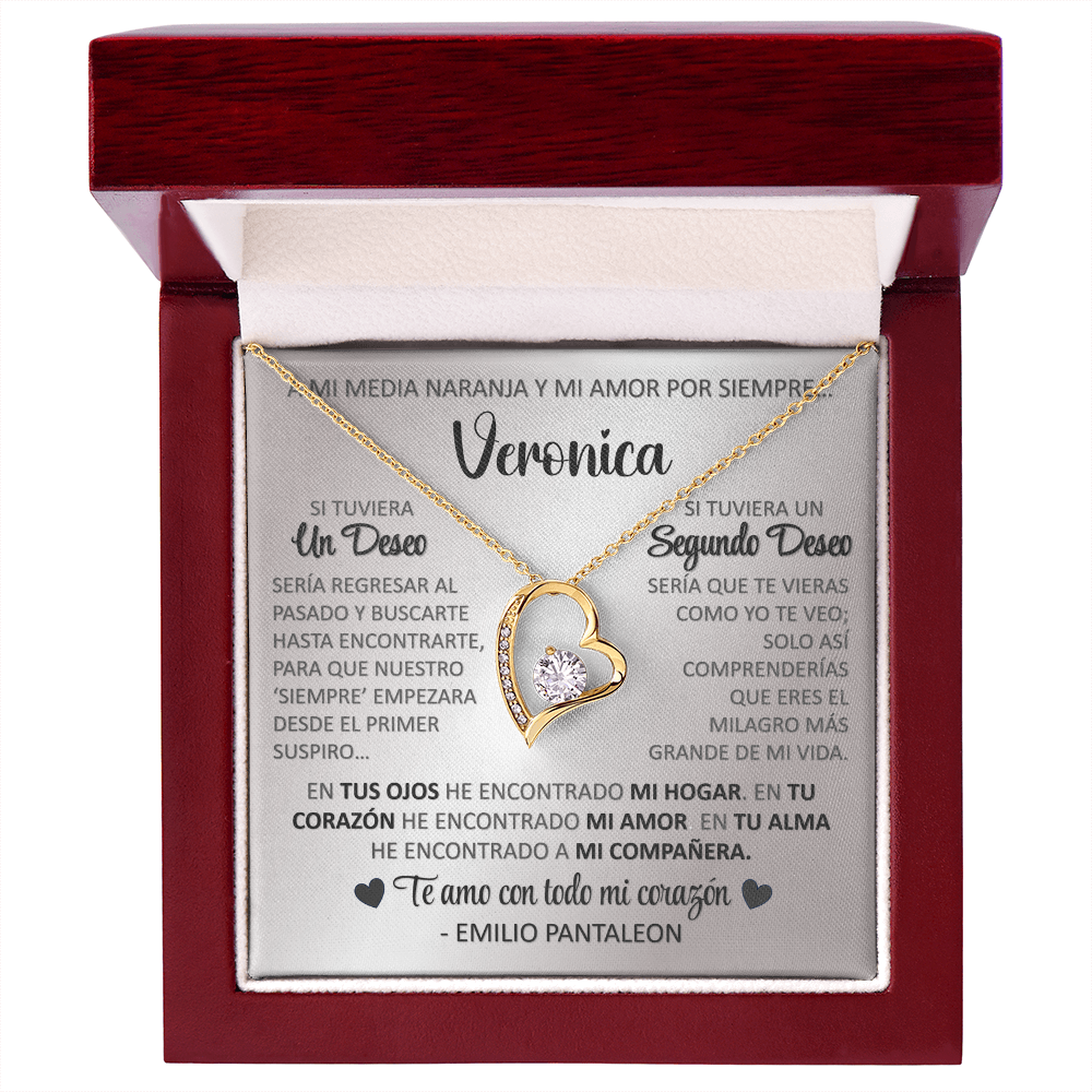 Collar Forever Love: Edición "Si tuviera un deseo" (Acabado en Oro de 14Q-18Q)