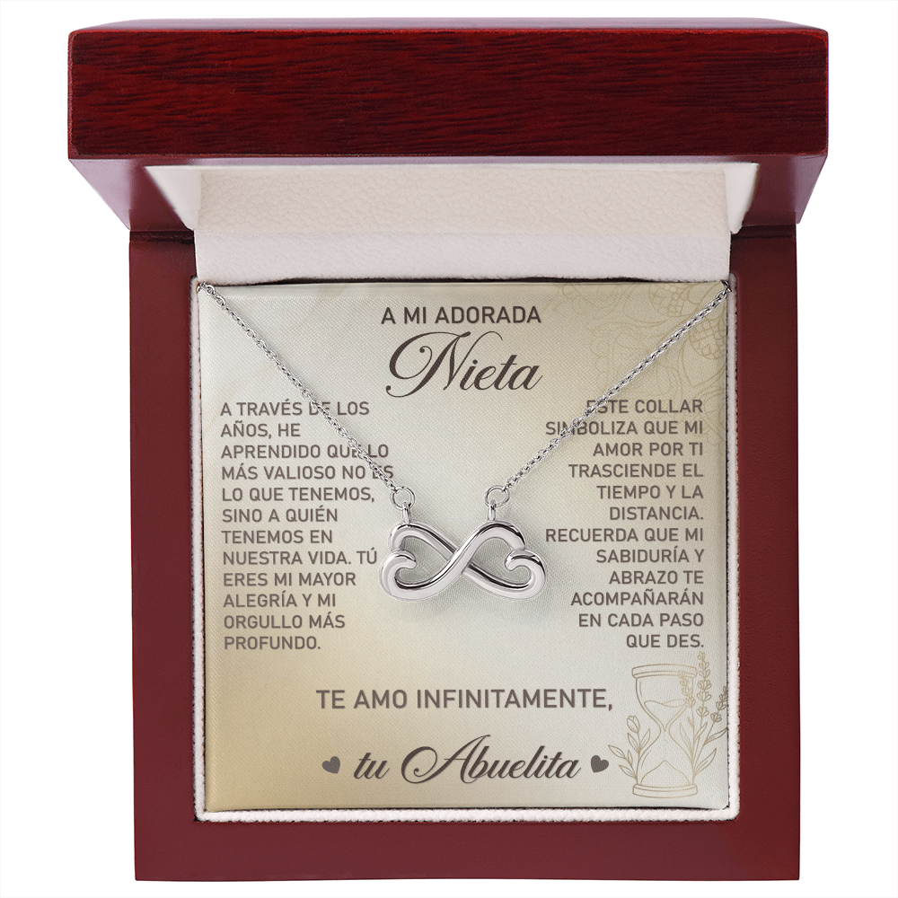 Collar MIKORA Endless Love Corazones Infinitos "Legado de Amor" - Regalo de Abuela a Nieta - Acabado en Oro de 14k/18k ♾️👵❤️