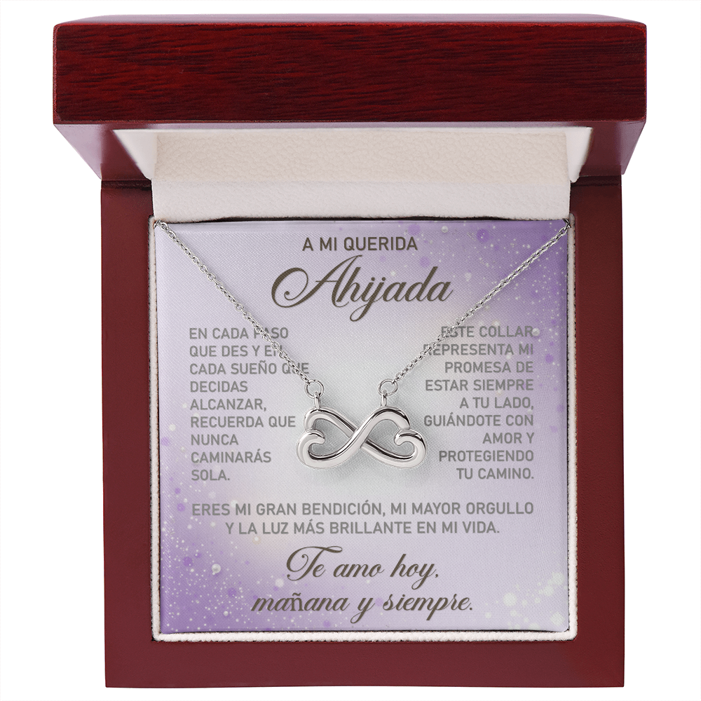 Collar MIKORA Endless Love 'Corazones Infinitos' Edición: "Luz de Guía" - Acabado en Oro de 14k o 18k - Regalo de Madrina a Ahijada ♾️🕊️