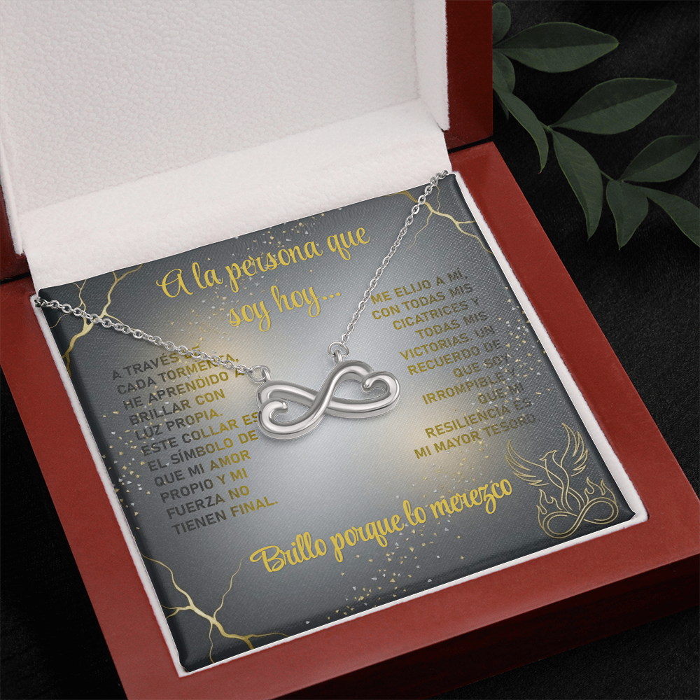 Collar MIKORA Endless Love Corazones Infinitos "Inquebrantable" - Un Tributo a Tu Fuerza y Resiliencia - Acabado Oro 14k/18k ♾️💪✨