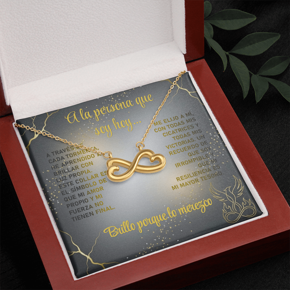 Collar MIKORA Endless Love Corazones Infinitos "Inquebrantable" - Un Tributo a Tu Fuerza y Resiliencia - Acabado Oro 14k/18k ♾️💪✨