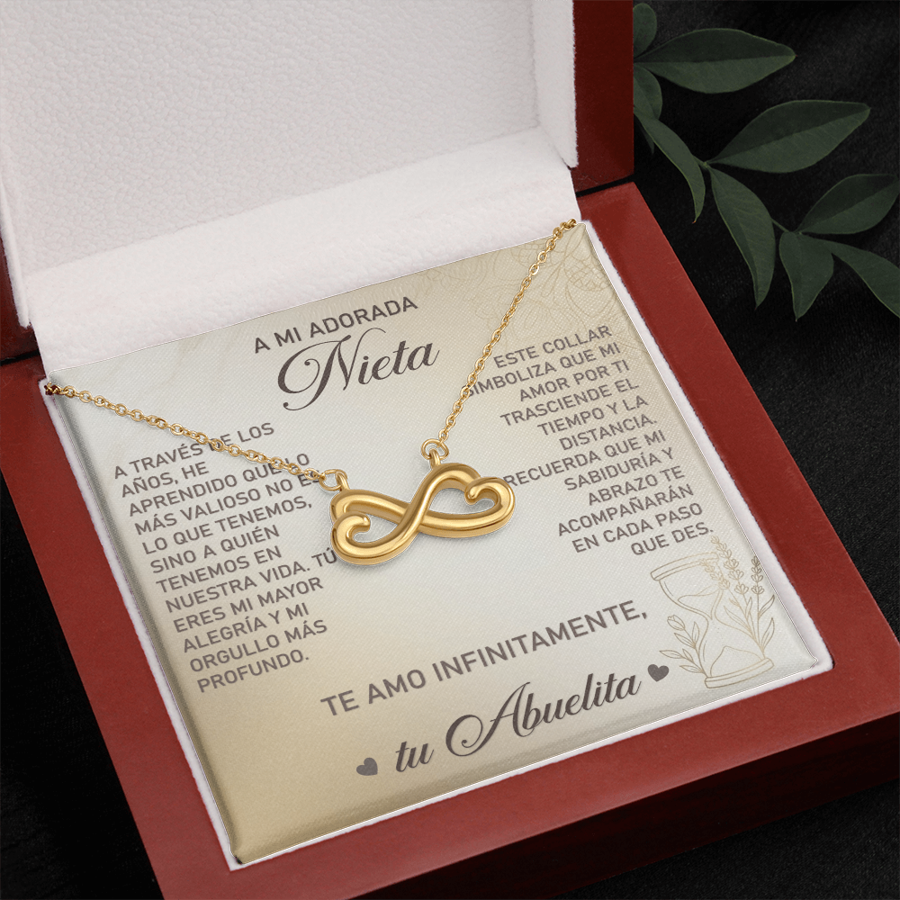 Collar MIKORA Endless Love Corazones Infinitos "Legado de Amor" - Regalo de Abuela a Nieta - Acabado en Oro de 14k/18k ♾️👵❤️
