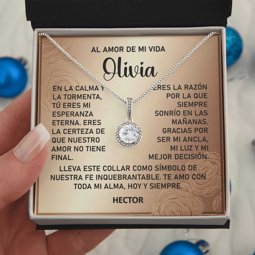 Collar MIKORA Eternal Hope Edición: "Ancla de Esperanza" – Regalo de Fe y Amor Eterno para el Amor de mi Vida | Oro de 14K y Circonia
