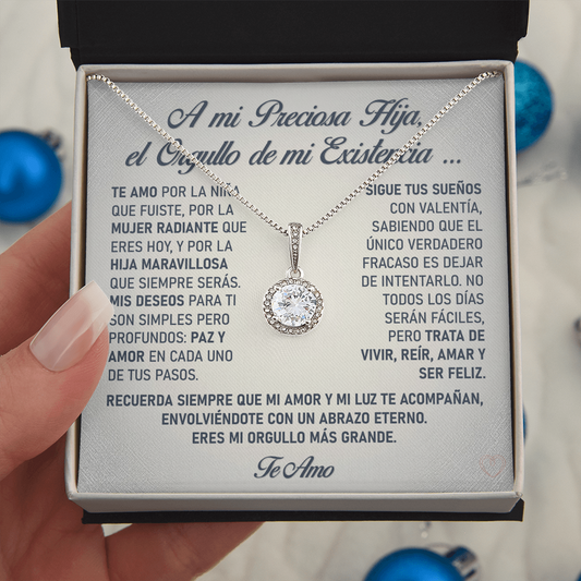 Collar "Orgullo de mi Alma" (Eternal Hope - Hija) – El Vínculo Radiante y Eterno de tu Luz ✨💍