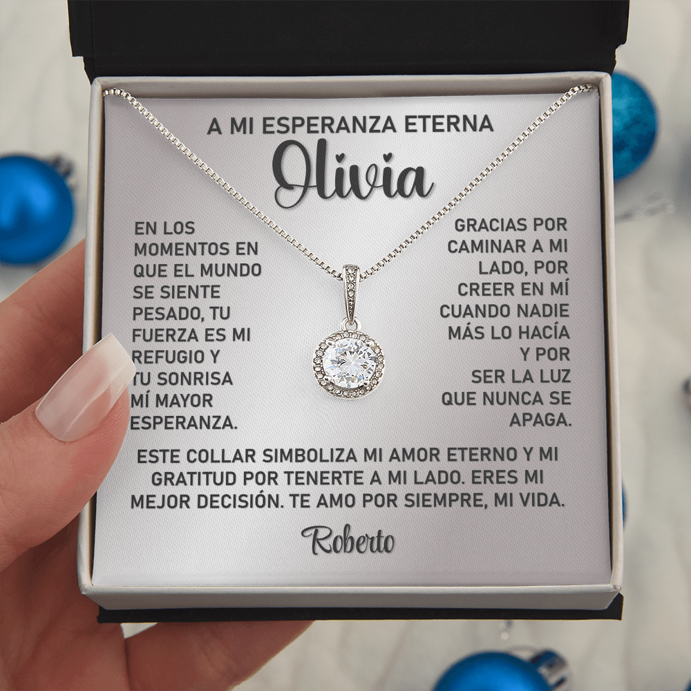 Collar MIKORA Eternal Hope Edición: "Refugio de Amor" – Regalo de Gratitud para Mujer Amor de mi Vida  | Oro de 14K y Circonita