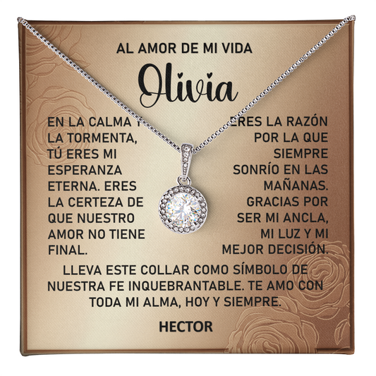 Collar MIKORA Eternal Hope Edición: "Ancla de Esperanza" – Regalo de Fe y Amor Eterno para el Amor de mi Vida | Oro de 14K y Circonia