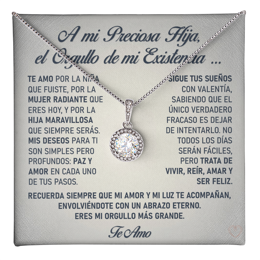 Collar "Orgullo de mi Alma" (Eternal Hope - Hija) – El Vínculo Radiante y Eterno de tu Luz ✨💍