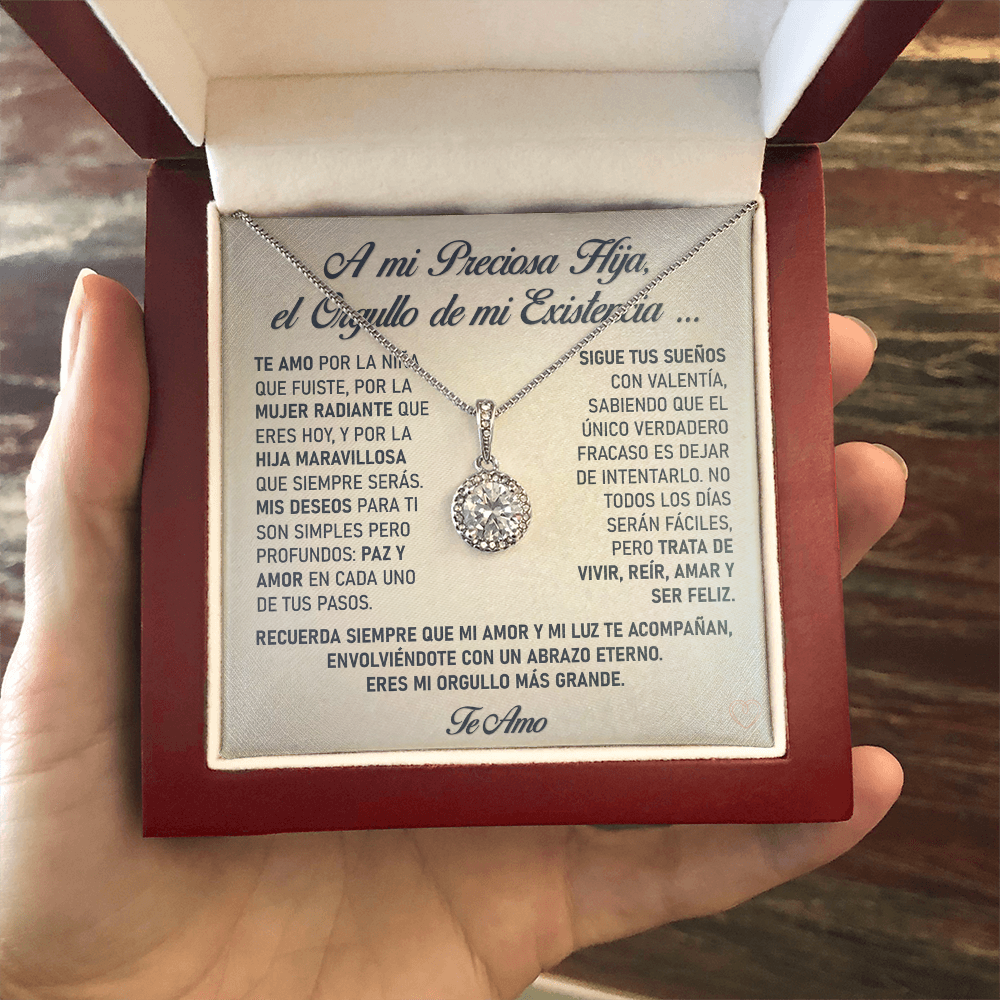 Collar "Orgullo de mi Alma" (Eternal Hope - Hija) – El Vínculo Radiante y Eterno de tu Luz ✨💍
