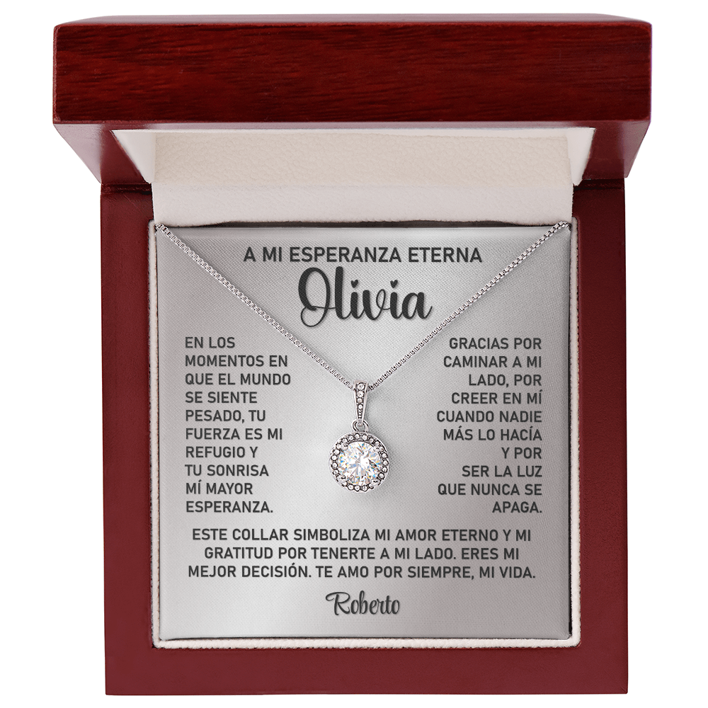 Collar MIKORA Eternal Hope Edición: "Refugio de Amor" – Regalo de Gratitud para Mujer Amor de mi Vida  | Oro de 14K y Circonita