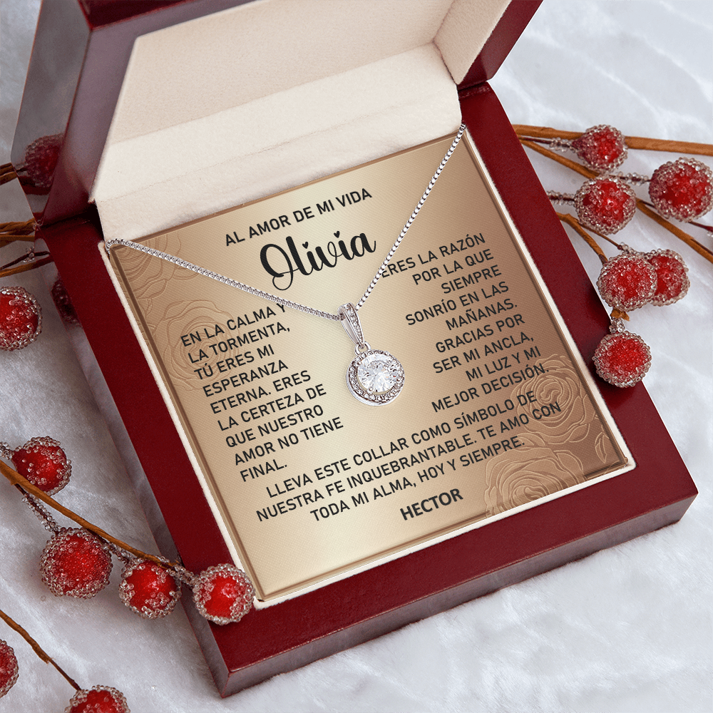Collar MIKORA Eternal Hope Edición: "Ancla de Esperanza" – Regalo de Fe y Amor Eterno para el Amor de mi Vida | Oro de 14K y Circonia