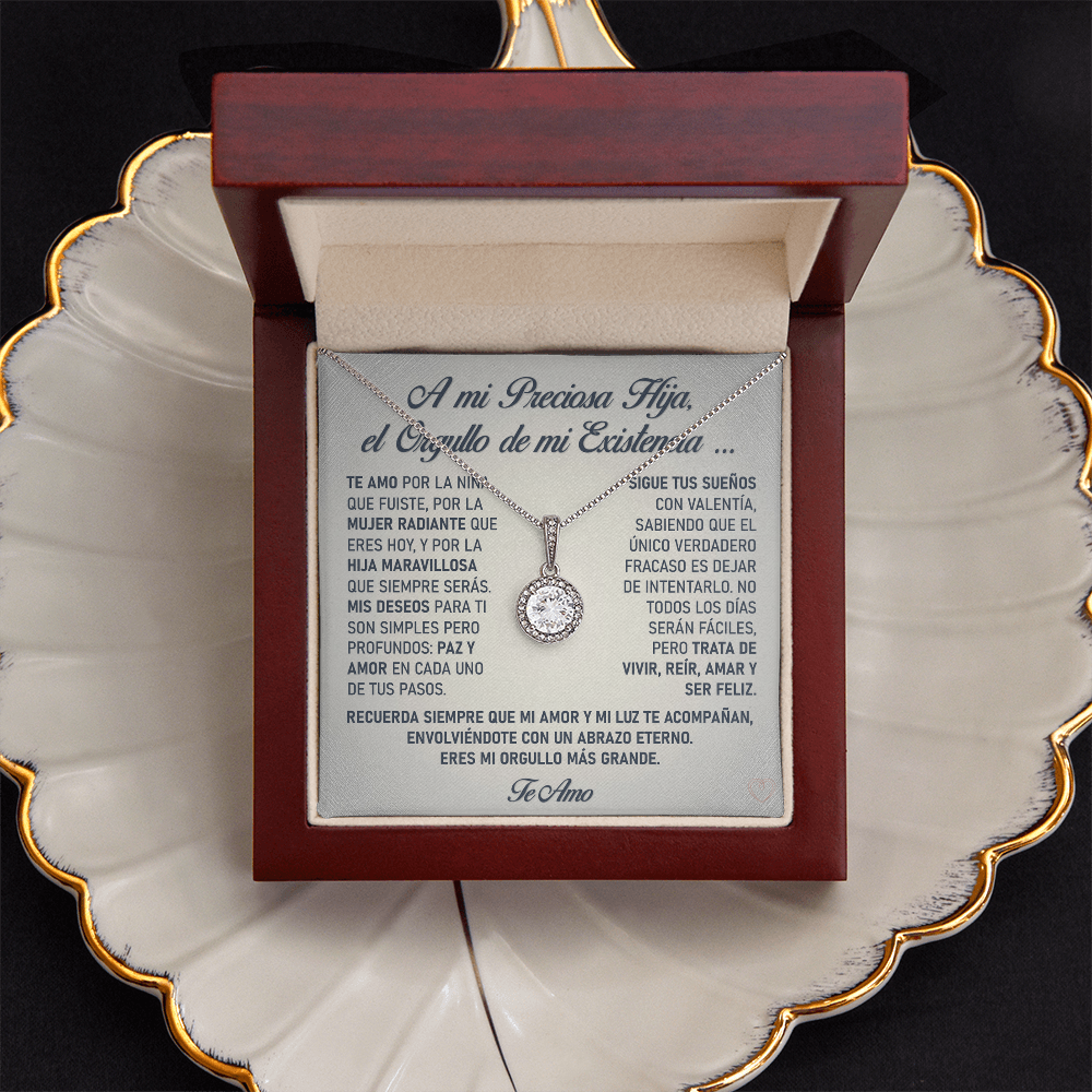 Collar "Orgullo de mi Alma" (Eternal Hope - Hija) – El Vínculo Radiante y Eterno de tu Luz ✨💍