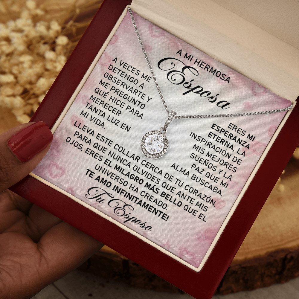 Collar MIKORA Eternal Hope Edición: "Milagro de Vida" – Regalo de Admiración para Esposa | Oro de 14K y Circonia