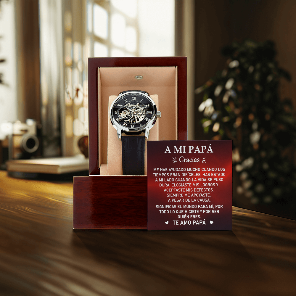 ⌚ Reloj Mikora Men's Openwork Watch: El Tiempo de un Padre | Edición de Lujo "Gracias Papá"