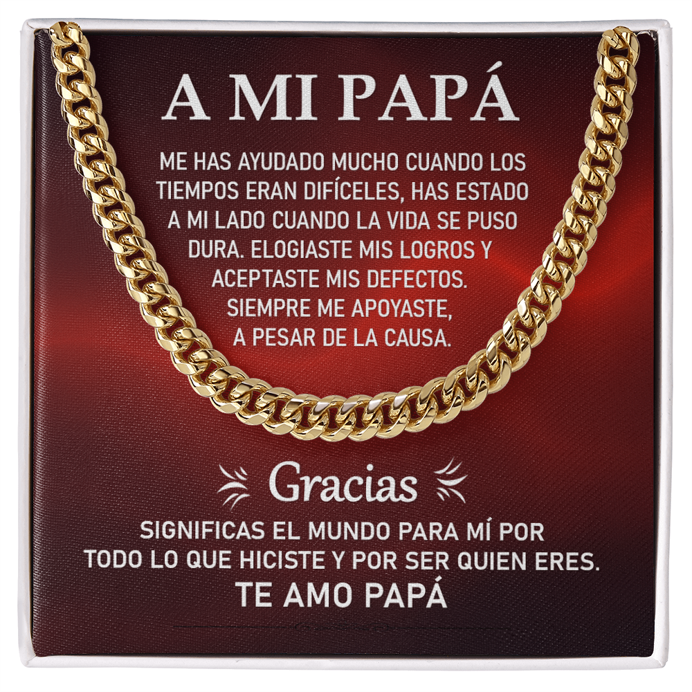 Cuban Link Chain: El Lazo de un Padre | Regalo para Papá