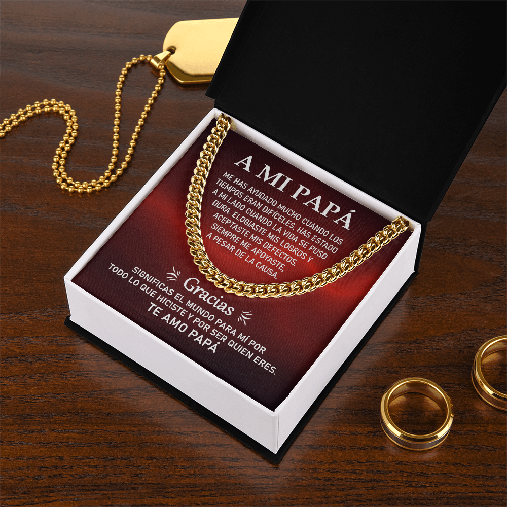 Cuban Link Chain: El Lazo de un Padre | Regalo para Papá